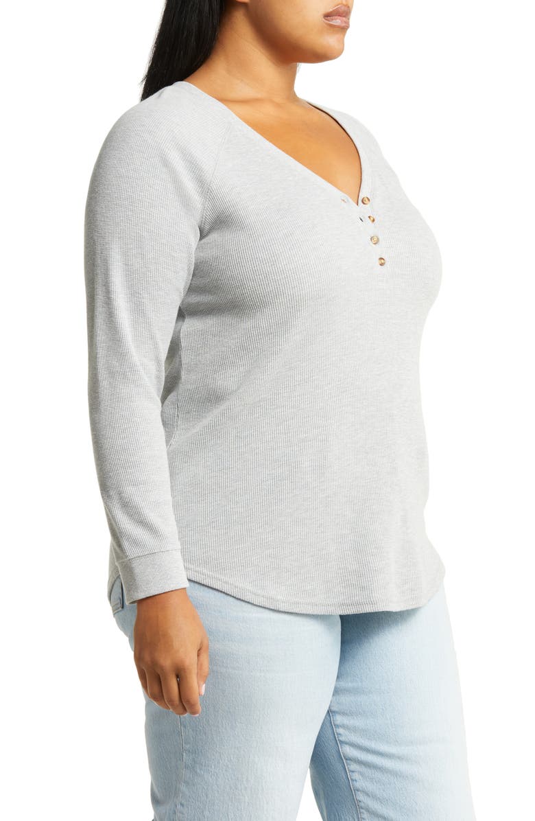 Caslon<sup>®</sup> Waffle Henley Top, Alternate, color, 