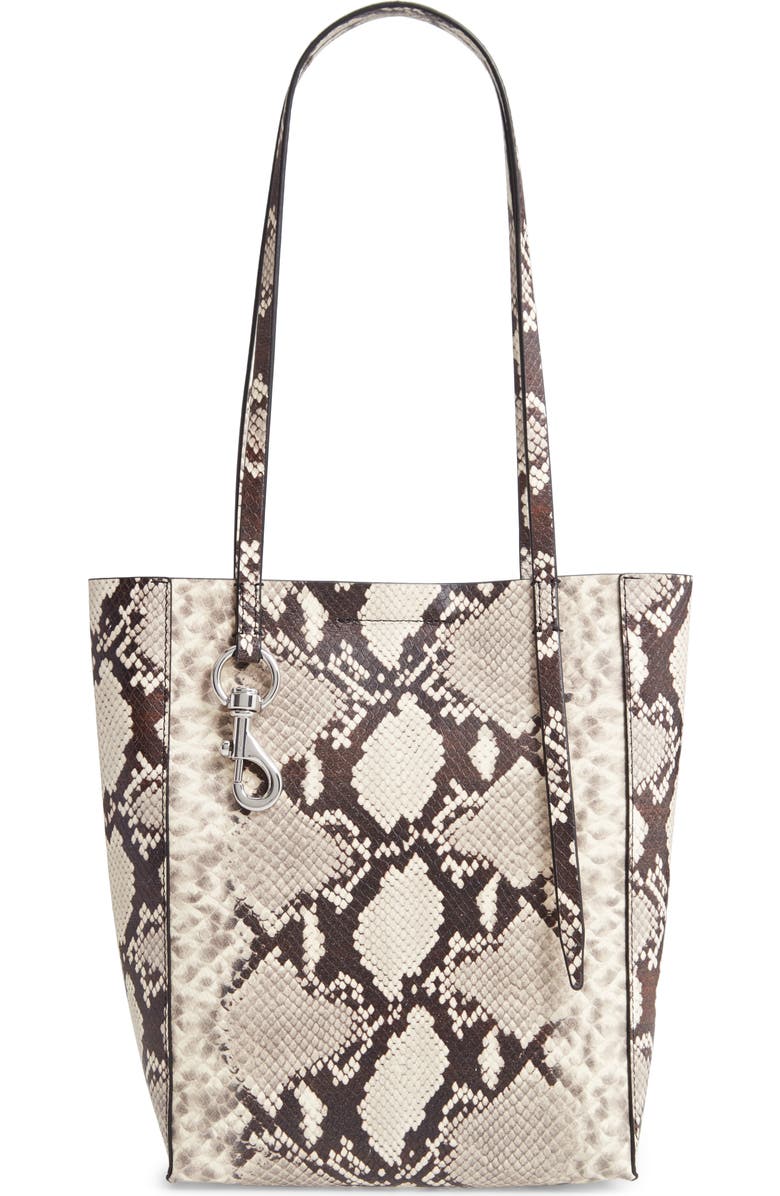 Rebecca Minkoff Small Stella Embossed Leather North/South Tote, Main, color,