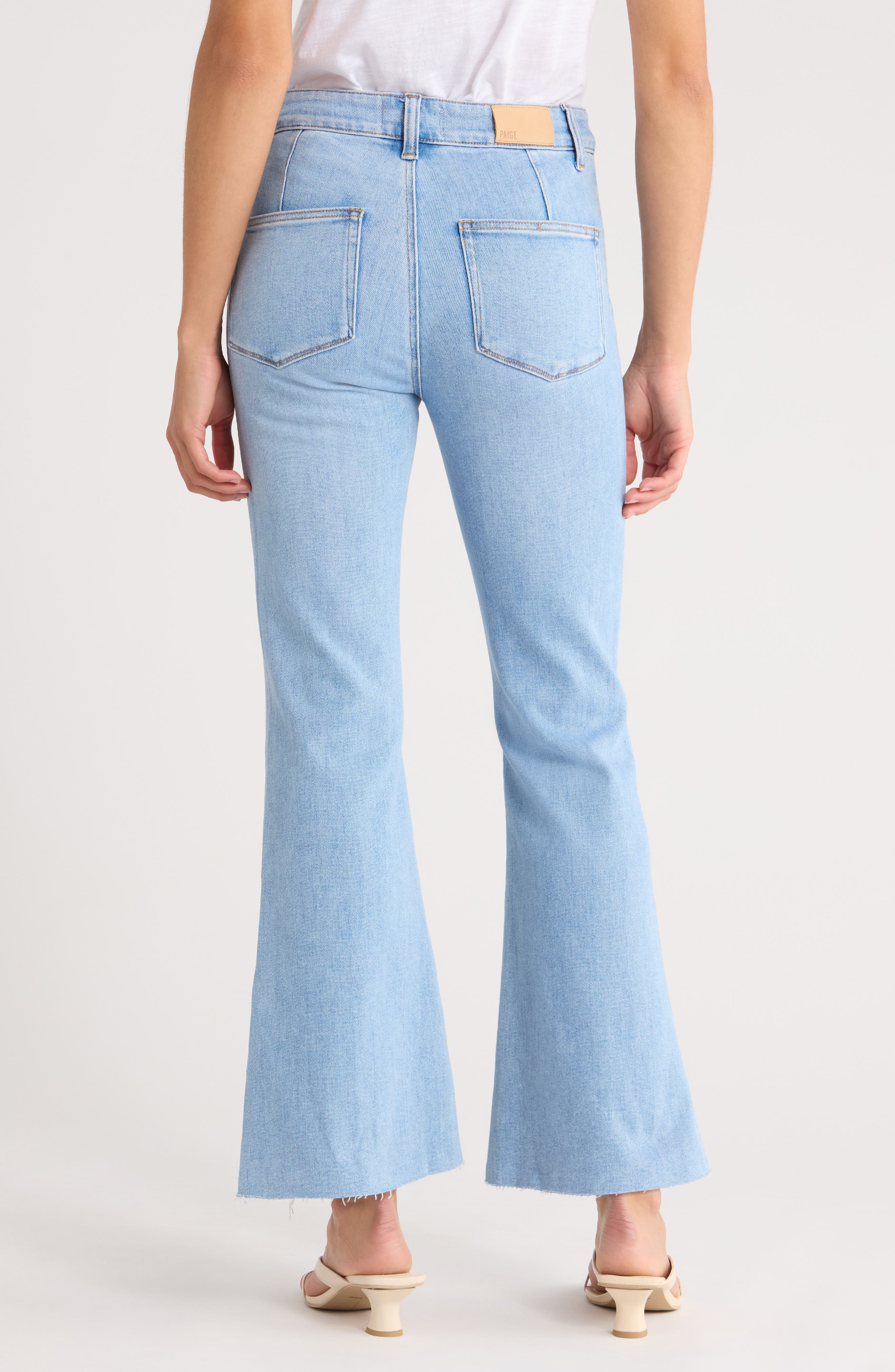 Marlow High Waist Raw Hem Ankle Skimmer Flare Jeans - image 2