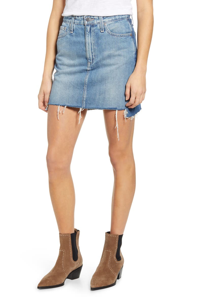 Vera Cutoff Denim Miniskirt, Main, color, 1989 ATTAIN