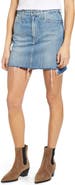 AG Vera Cutoff Denim Miniskirt