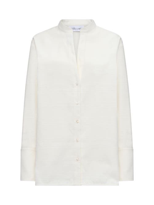 Callas Milano Corsica Striped Cotton Shirt In White