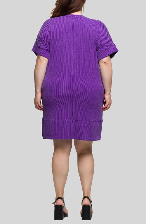 24seven Comfort Apparel Plus Size V-neck Loose Fit Short Sleeve Pocket T Shirt Dress