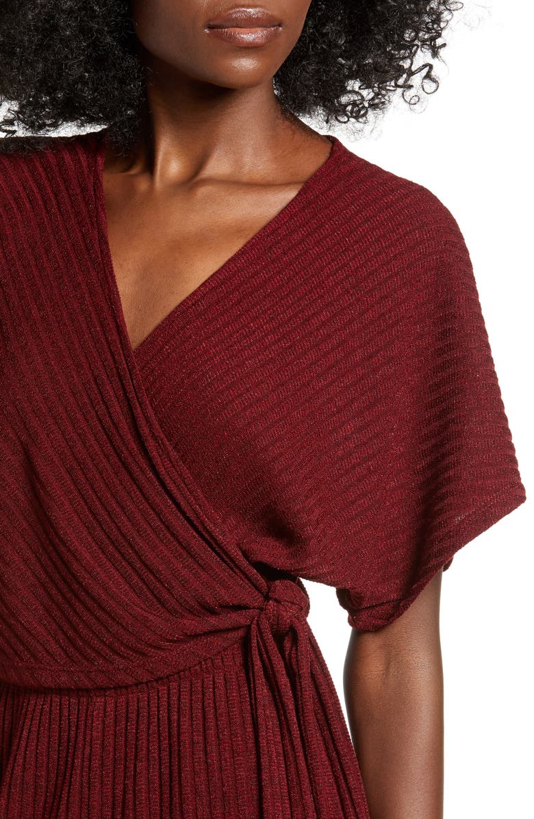 All in Favor Wide Leg Wrap Front Jumpsuit, Alternate, color, 