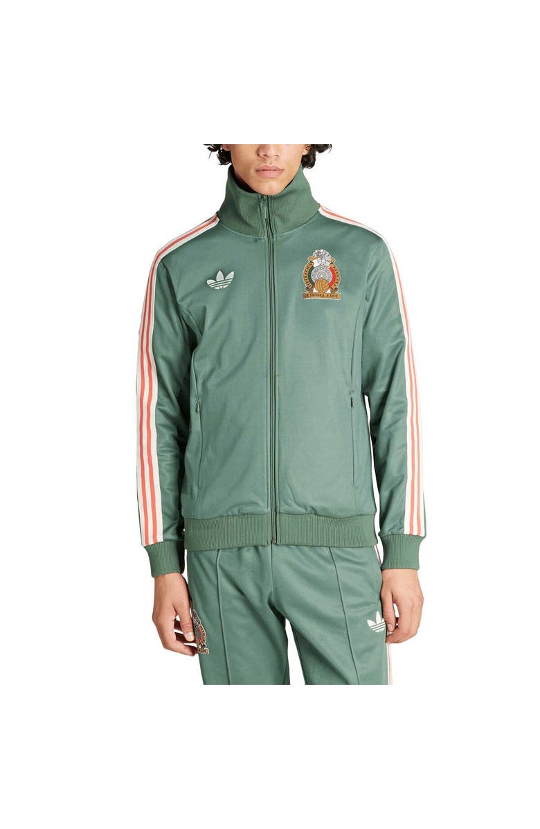 adidas Originals Men's adidas Originals  Green Mexico National Team Beckenbauer Full-Zip Track Jacket, Alternate, color, 