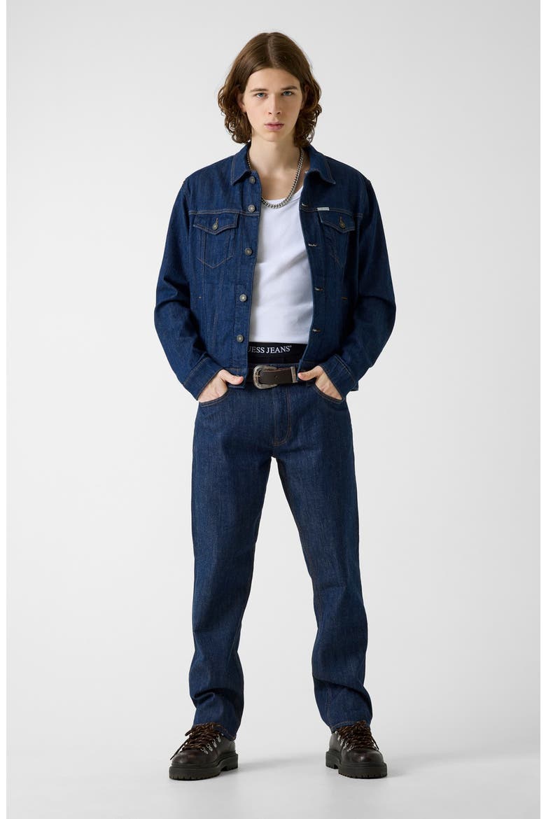 G16 Relaxed Straight Leg Jeans, Alternate, color, DARK RINSE WASH