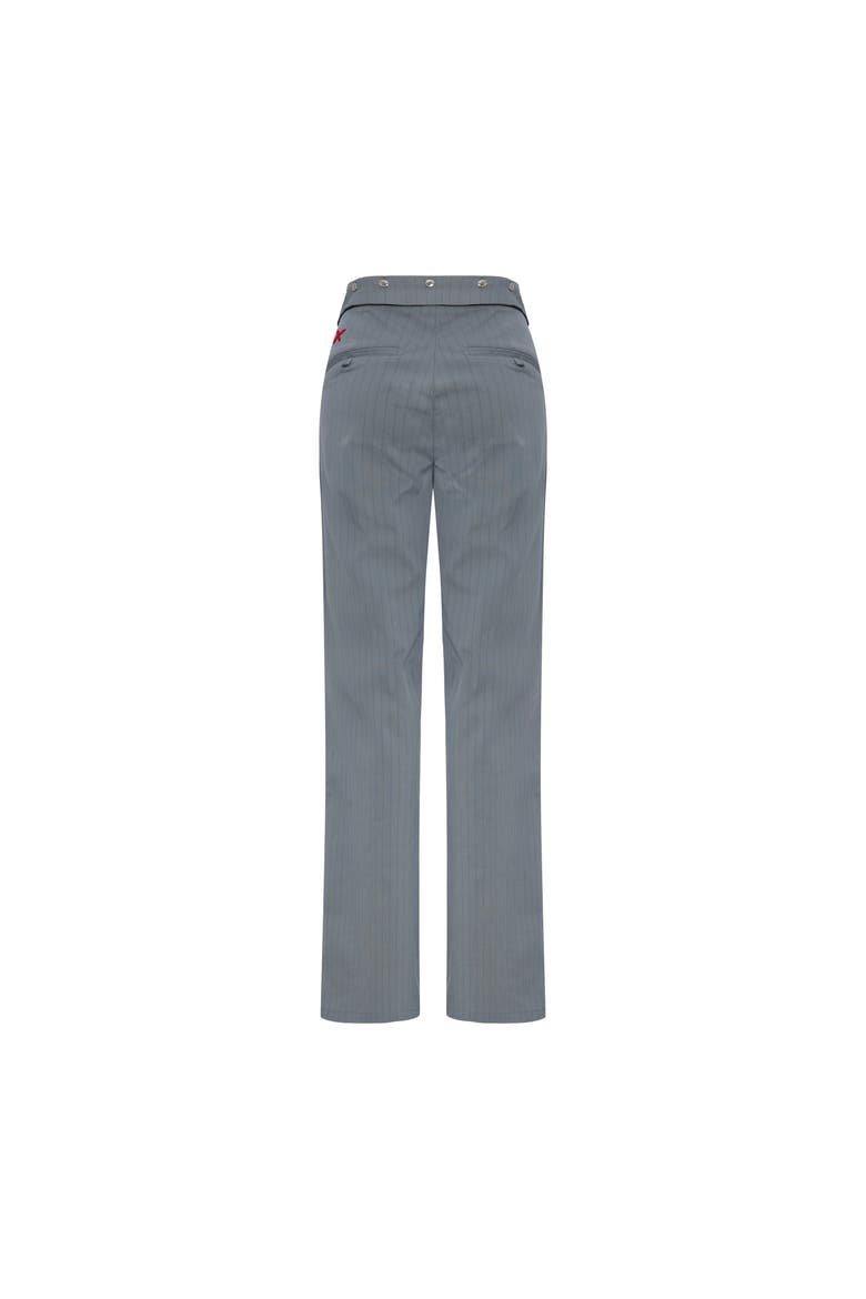 Woven Pant With Metal Button, Alternate, color, grey