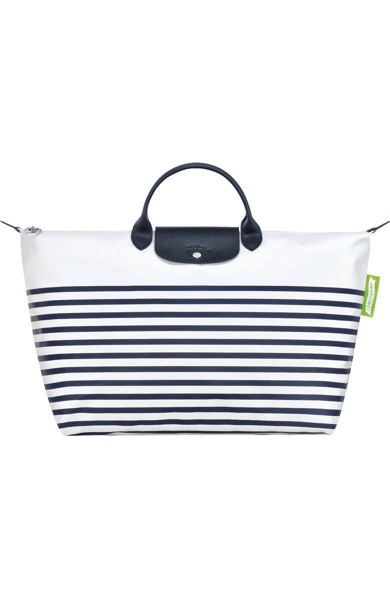 Longchamp Le Pliage Marinière Recycled Nylon Canvas Travel Bag, Main, color,