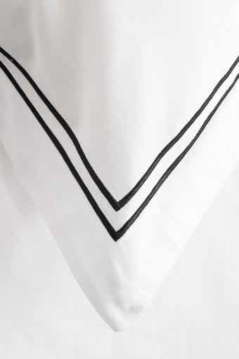 ELLA JAYNE HOME Black Cotton Percale 3-Piece King Duvet Set