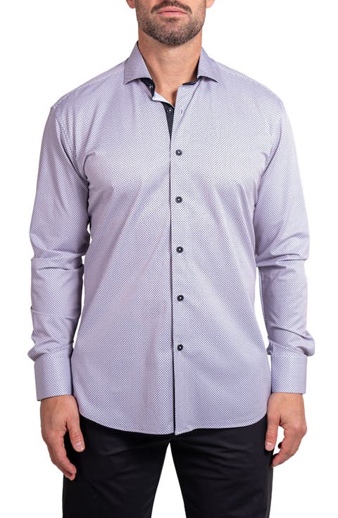 Einstein Stretch Ascension Contemporary Fit Button-Up Shirt