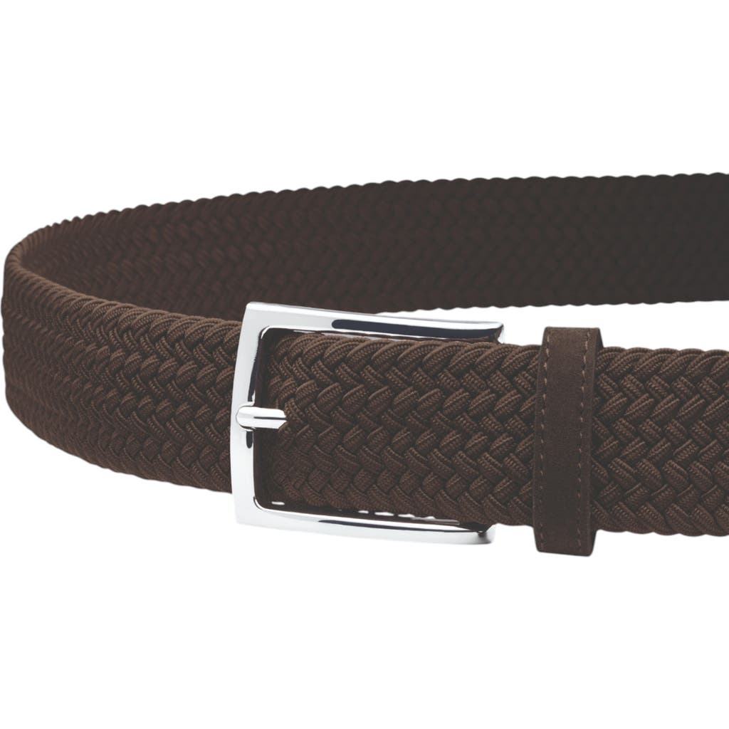 Charles Tyrwhitt Casual Stretch Belt In Chocolate Brown
