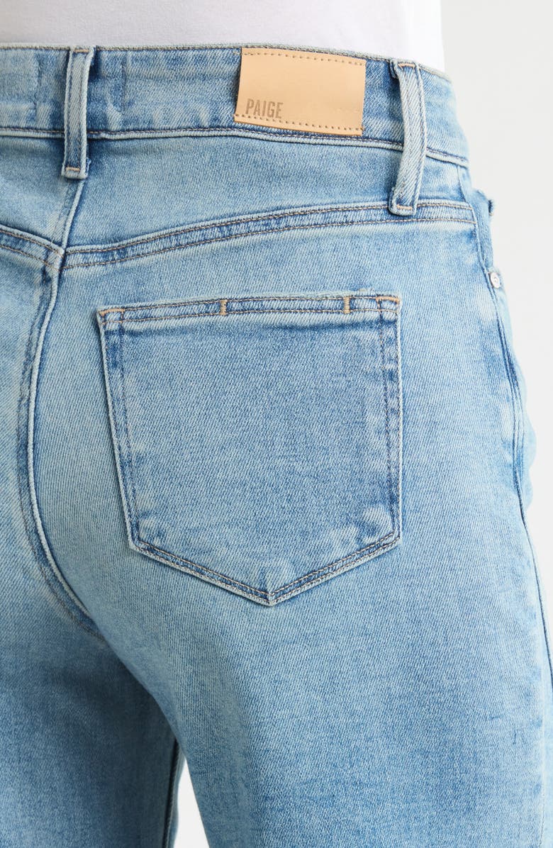 PAIGE Anessa Twisted Seam Raw Hem High Waist Wide Leg Jeans, Alternate, color, Explorer