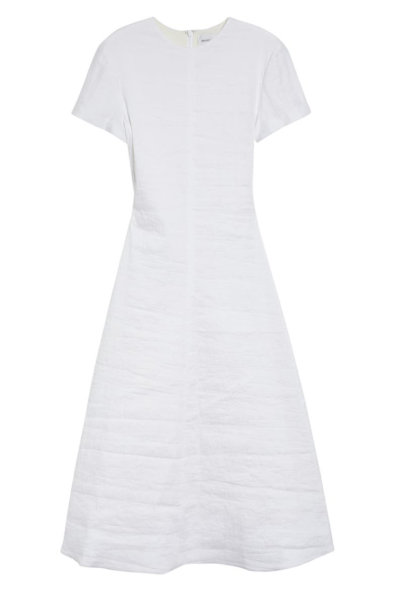 The Ridley Short Sleeve Midi Dress, Alternate, color, WHITE