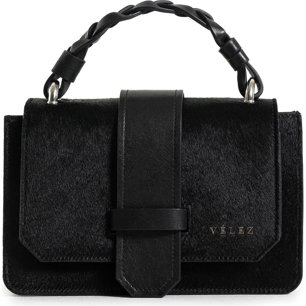 Velez Mini Garniel Leather Bowling Bag F In Black