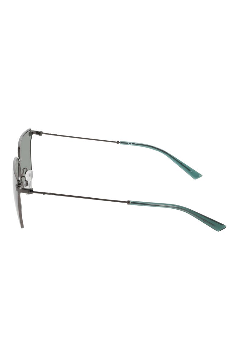 Pursuit Flair 60mm Square Sunglasses, Alternate, color, GUNMETAL / GREEN