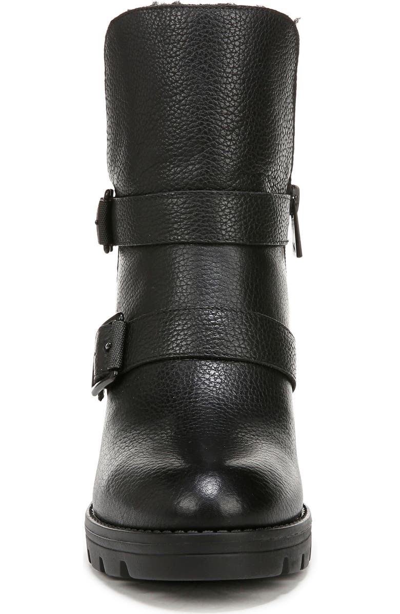 Naturalizer Verney Water Repellent Faux Fur Lined Platform Moto Bootie, Alternate, color,