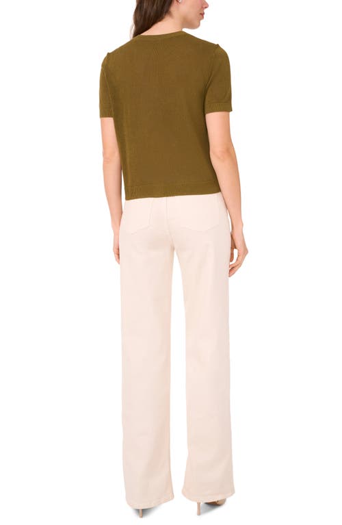Halogenr Halogen(r) Short Sleeve Button-up Sweater