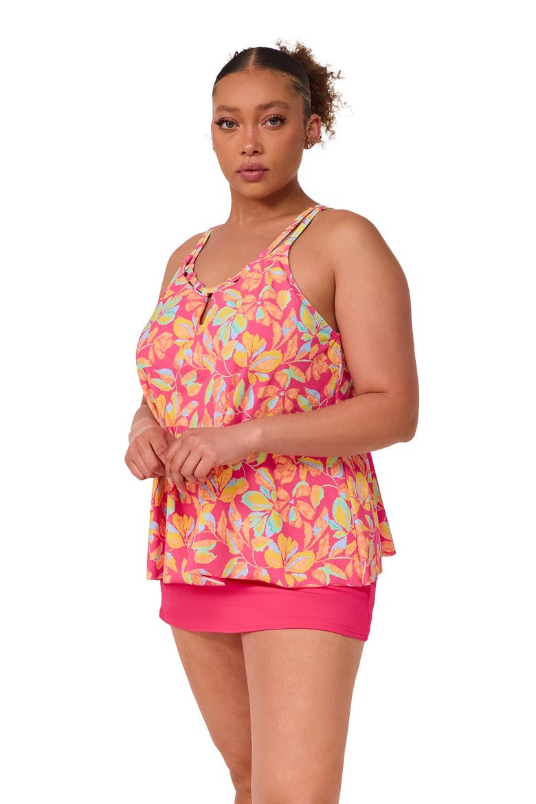 Sadie Tankini Swimsuit Top, Alternate, color, Magic Hour Crepe