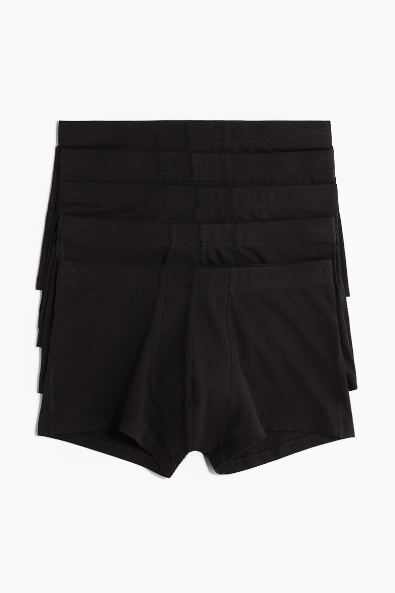 5-pack Cotton Short Trunks, Main, color, Black