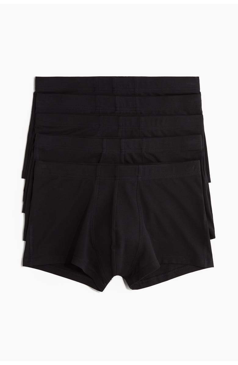 H&M 5-pack short cotton boxer shorts, Main, color, Black