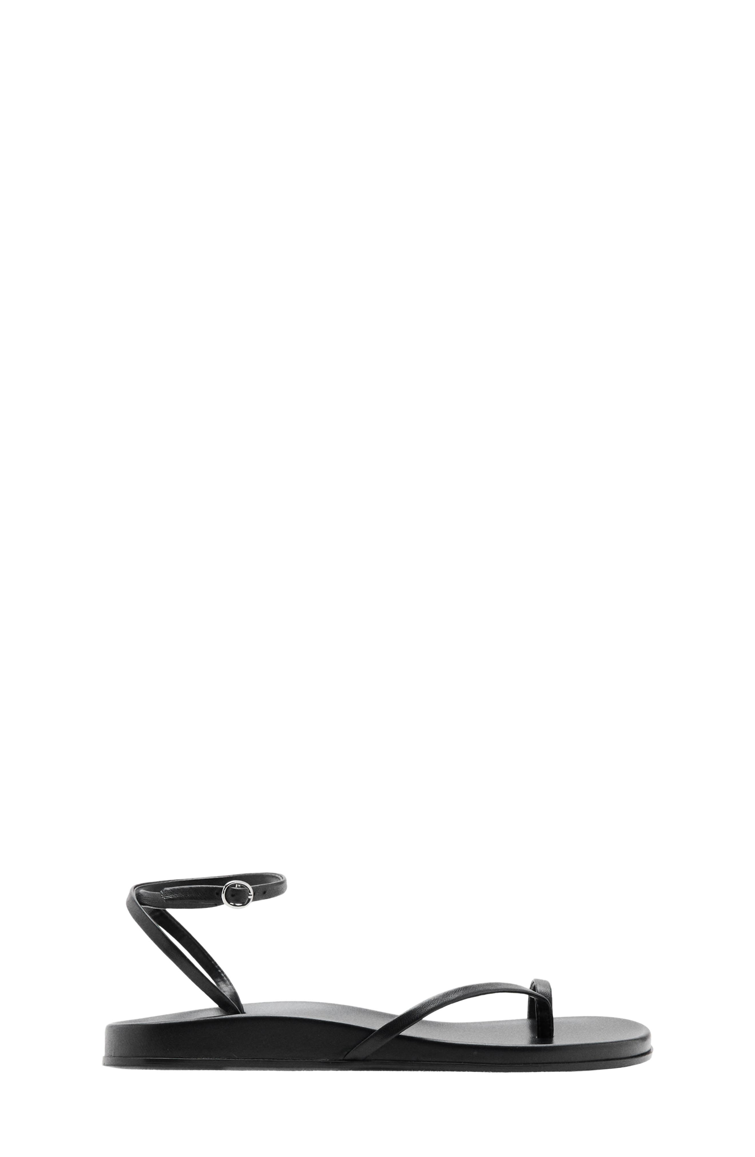 Ankle Strap Slide Sandal, Alternate, color, BLACK