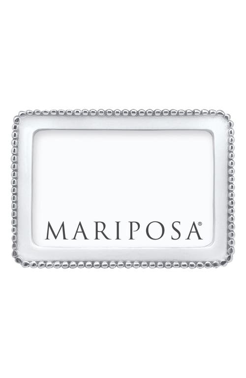 Mariposa Beaded Sand Cast Aluminum Picture Frame in White  product