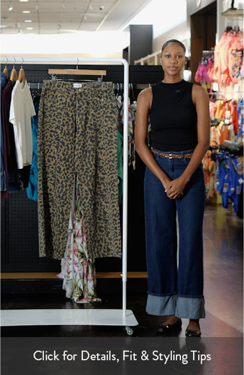 Briony Leopard Print Wide Leg Jeans, sales video thumbnail