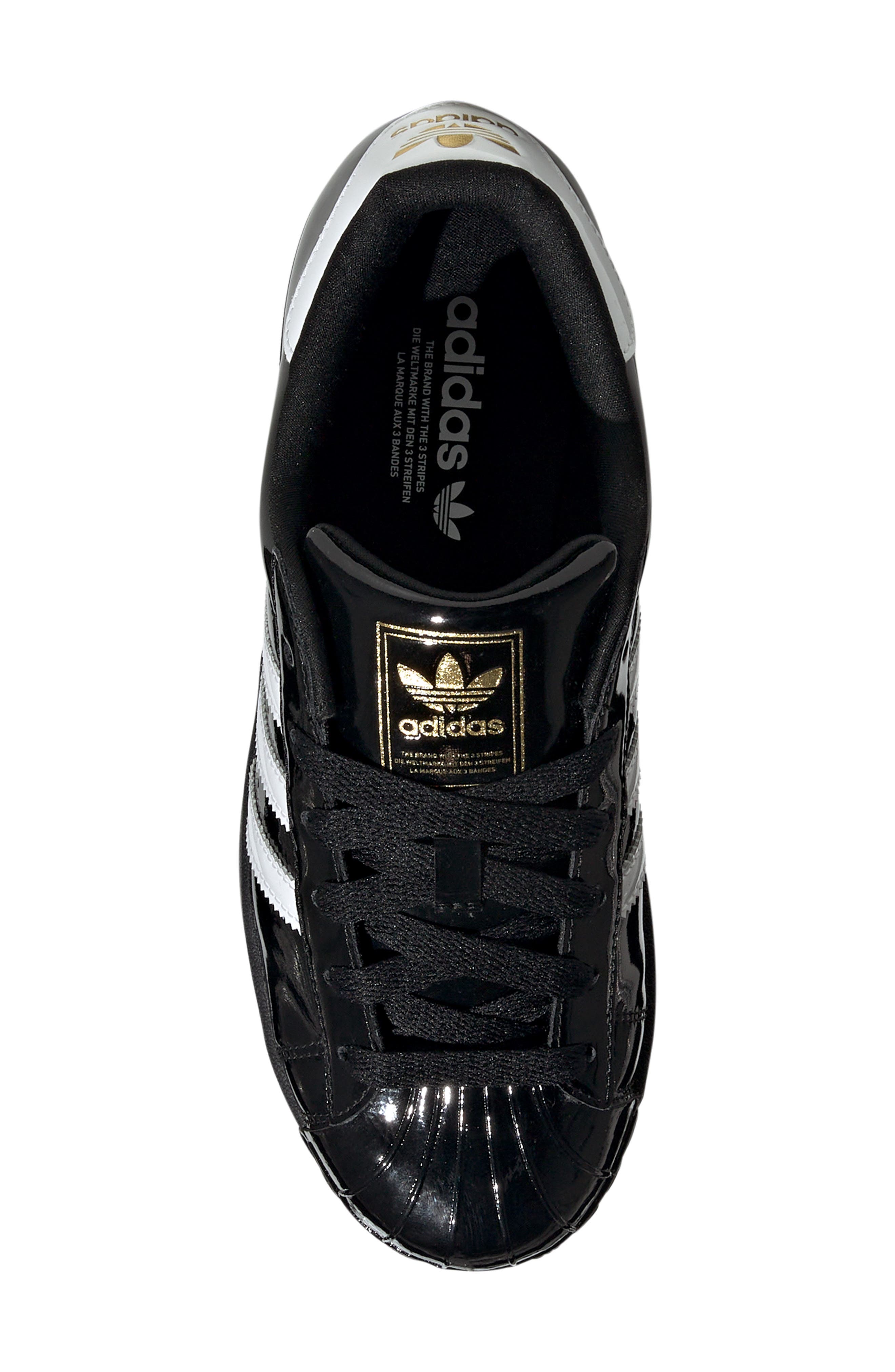 adidas Superstar II Sneaker, Alternate, color, Black/ White/ Gold Metallic