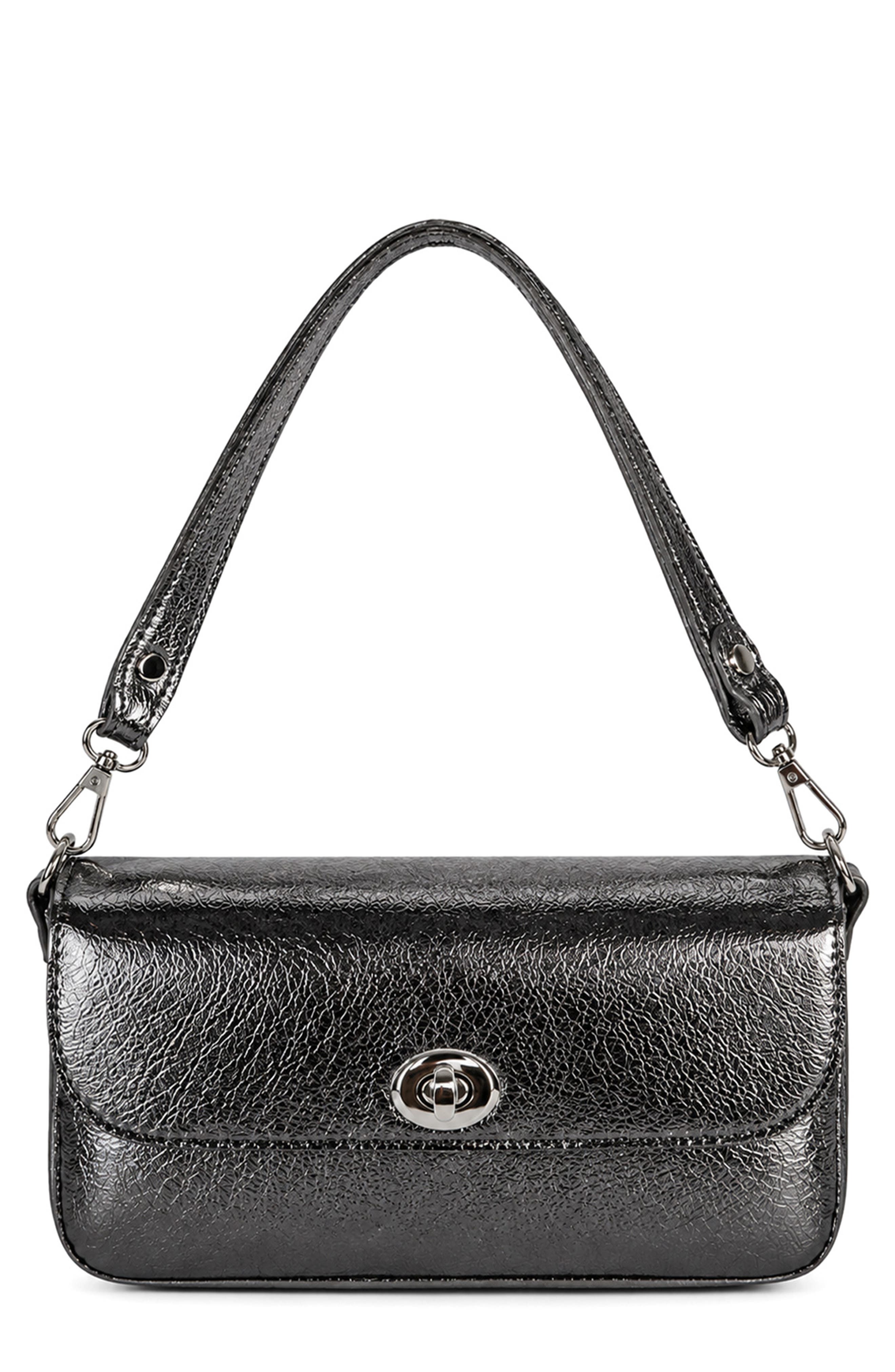 Margaux Metallic Leather Shoulder Bag