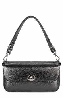Margaux Metallic Leather Shoulder Bag