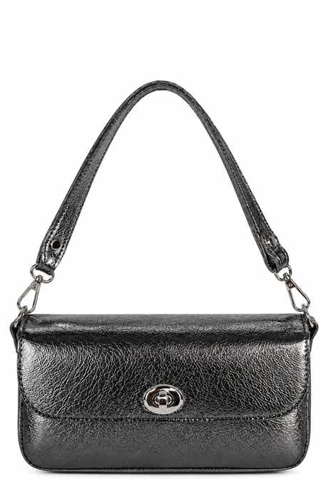 Margaux Metallic Leather Shoulder Bag
