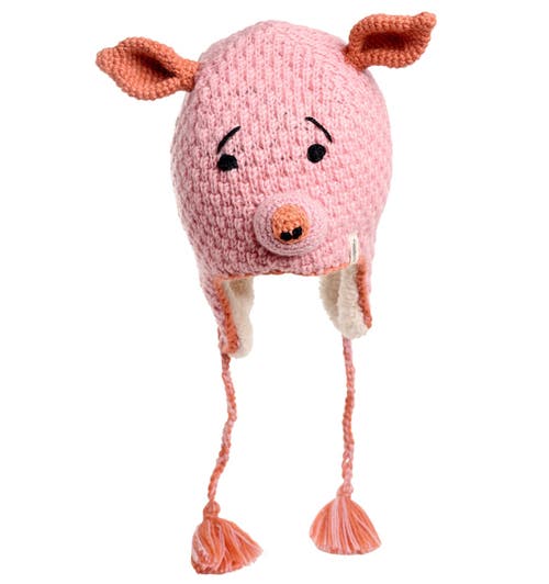 Nirvana Designs Crochet Piggy Hat In White