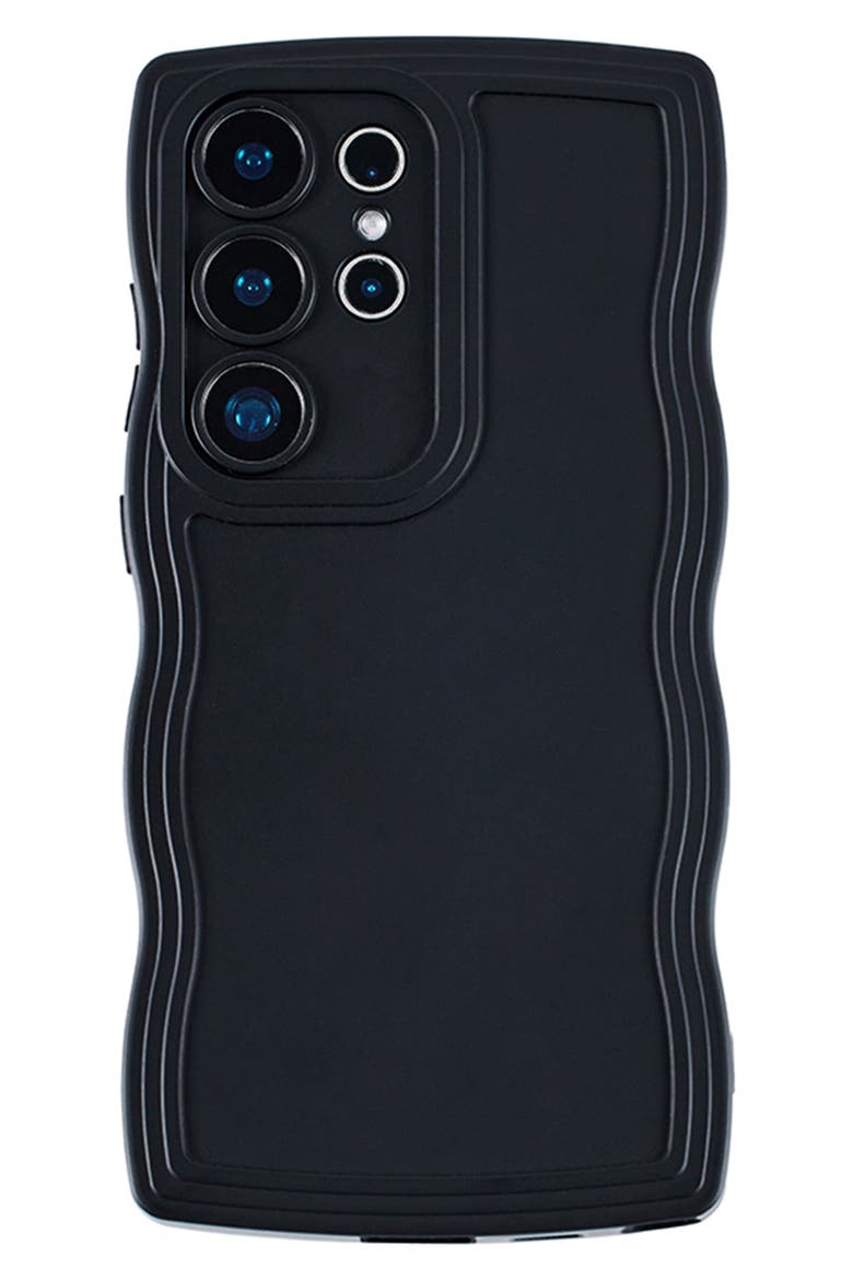 Black Wavy S24 Ultra Phone Case, Main, color, BLACK