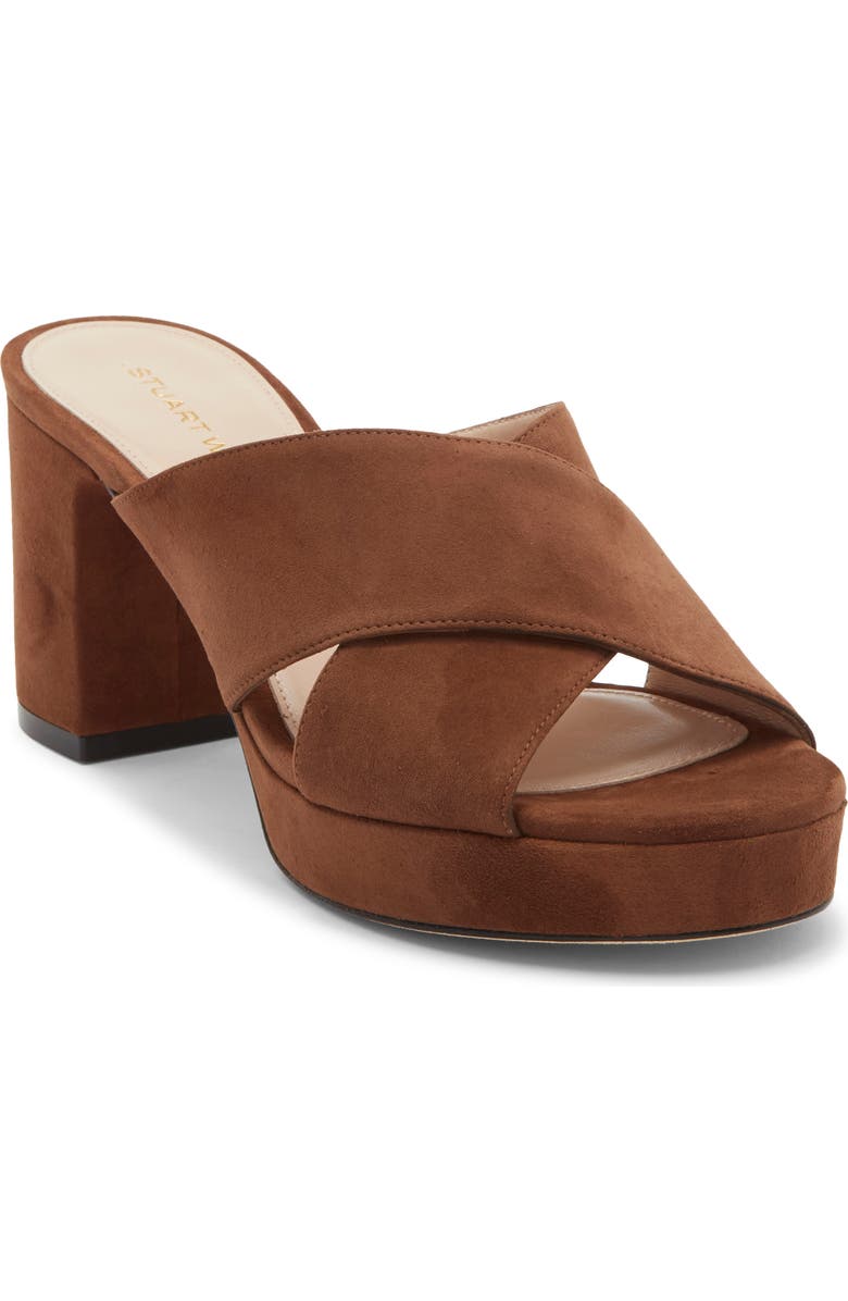 Stuart Weitzman <p>Dayna Platform Sandal (Women)</p>, Main, color, Cigar