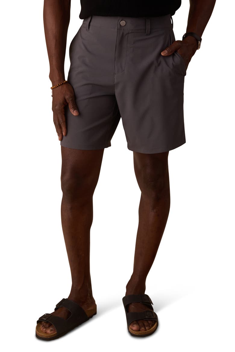Everyday Flat Front Shorts, Main, color, STEEL