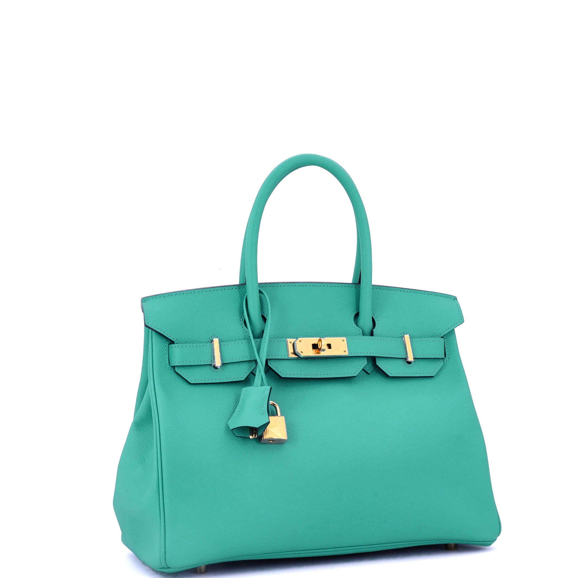 Pre-Owned Hermes Birkin Handbag Green Epsom with Gold Hardware 30, Alternate, color, Vert Verone