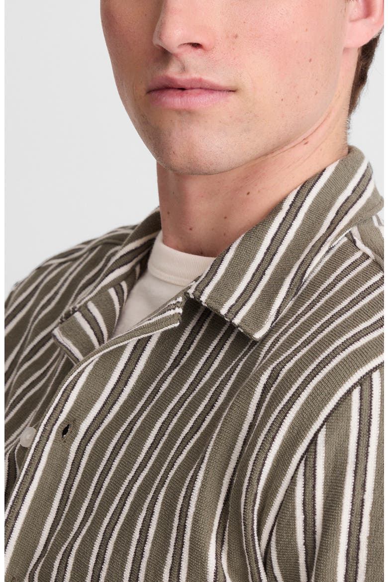Seaport Terry Camp Shirt, Alternate, color, STRIPE OLIVE