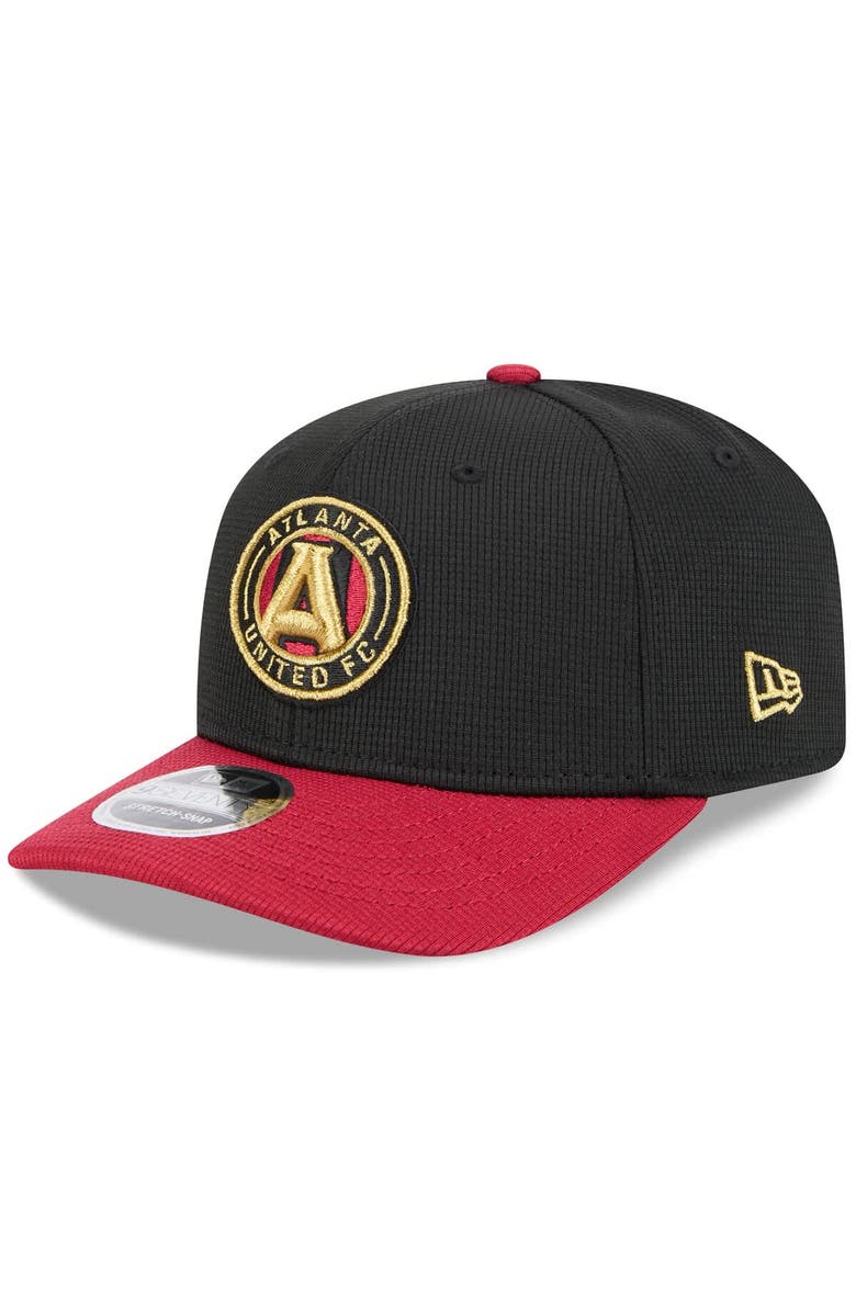 New Era Men's New Era Black/Red Atlanta United FC 2025 Jersey Hook 9SEVENTY Stretch-Snap Hat, Alternate, color, Black