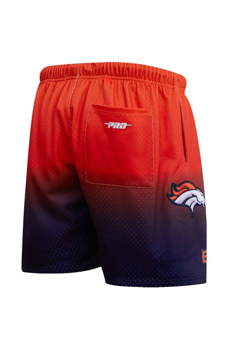 PRO STANDARD Men's Pro Standard Navy/Orange Denver Broncos Ombre Mesh Shorts, Alternate, color, Navy