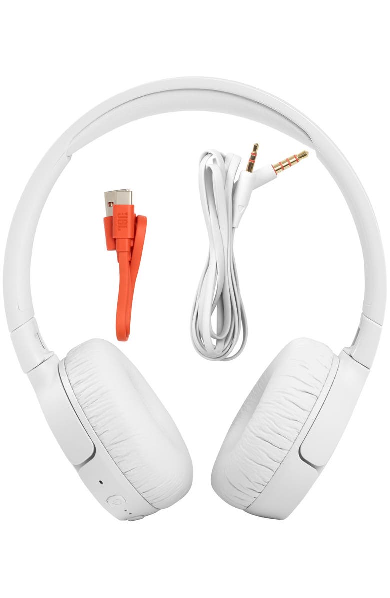 JBL Tune 660NC Wireless On-Ear Active Noise-Cancelling Headphones, Alternate, color, White