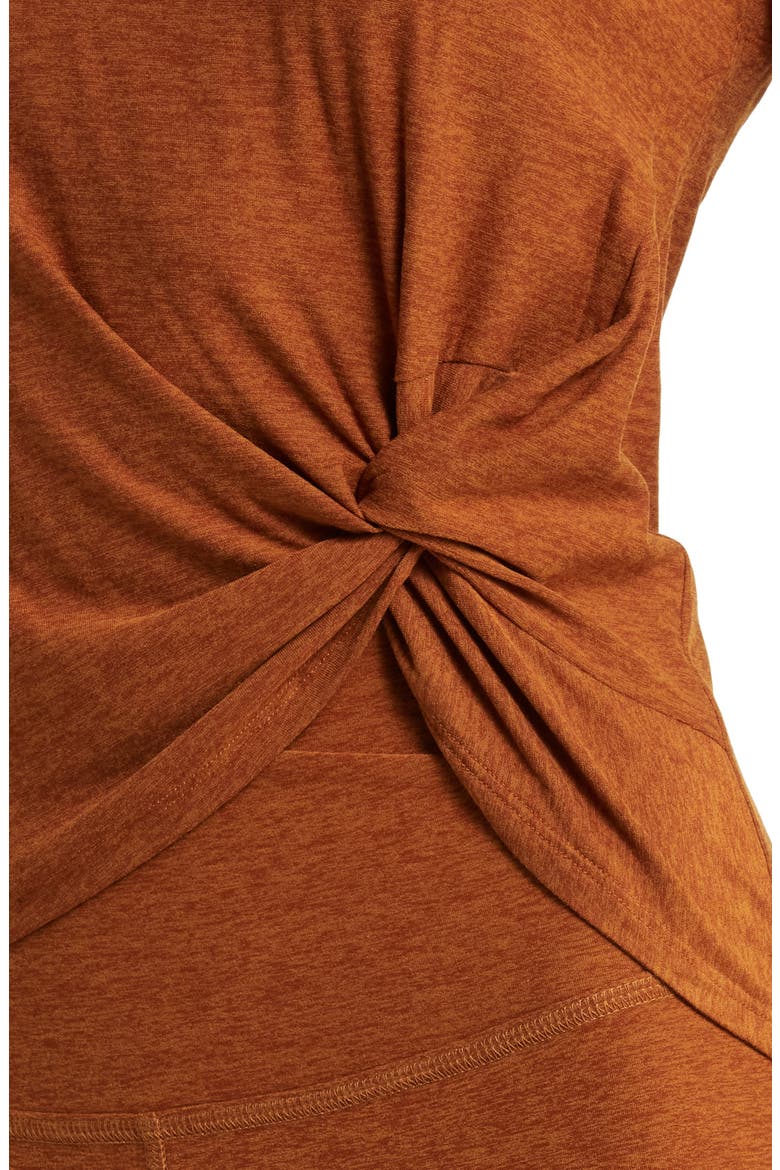 Front Twist Muscle Tank, Alternate, color, CINNAMON HEATHER