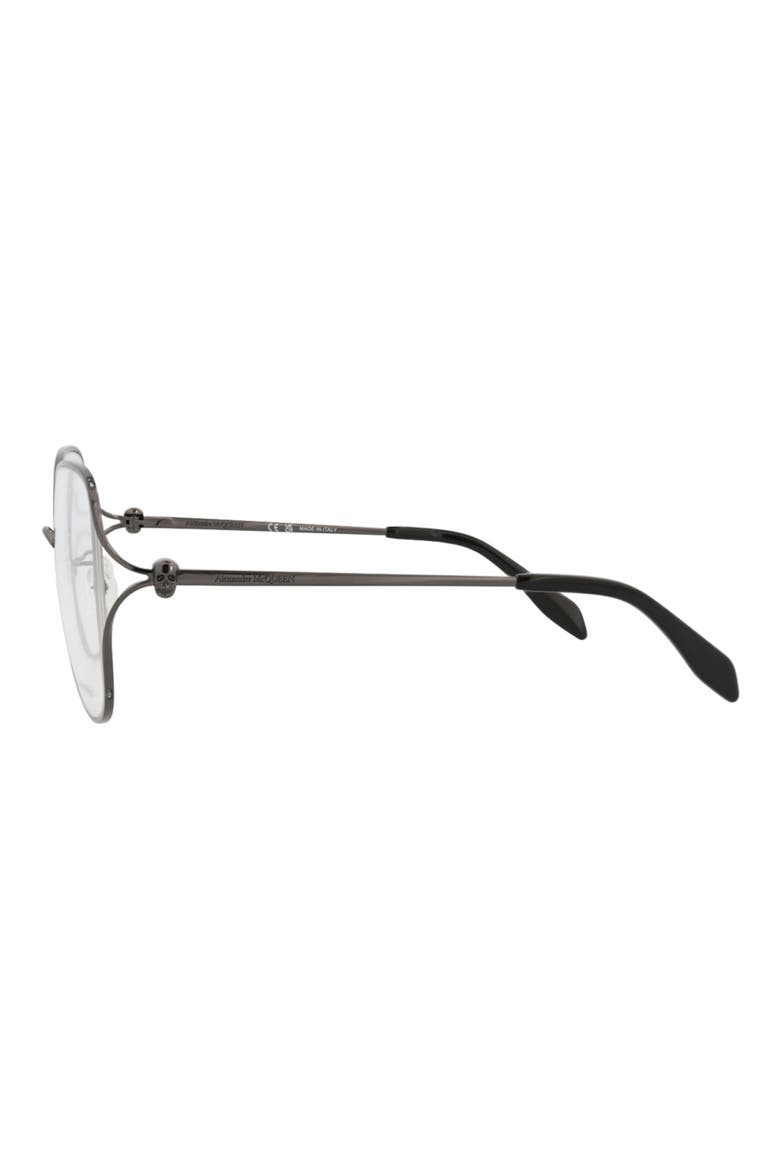 54mm Square Sunglasses, Alternate, color, RUTHENIUM TRANSPARENT