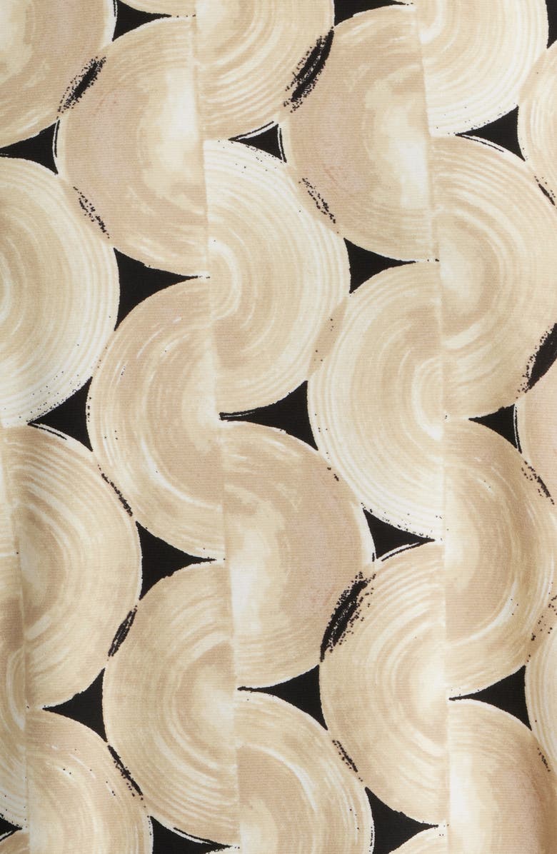 AK ANNE KLEIN Pleated Sleeve Top, Alternate, color, Latte Multi