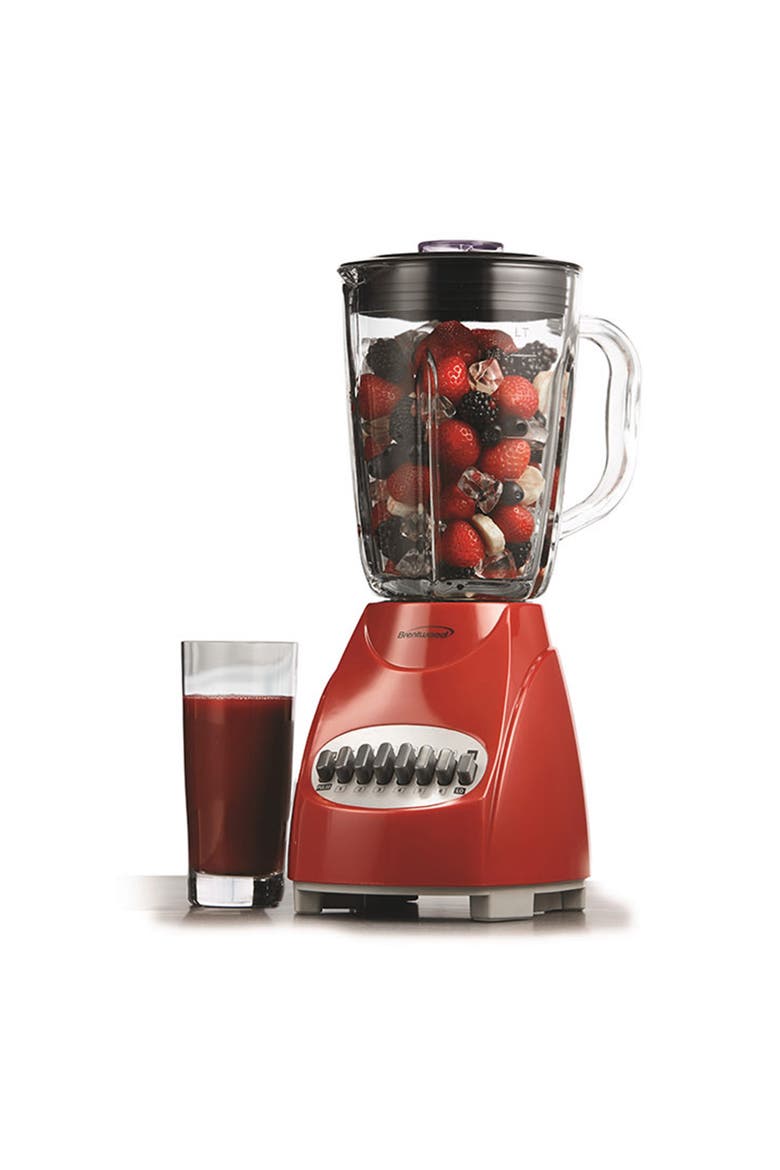 12 Speed Blender with Glass Jar, Alternate, color, Red