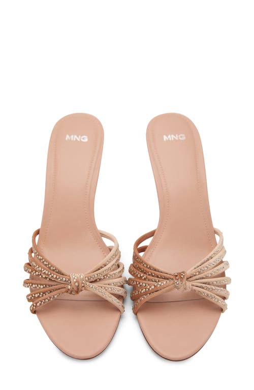 Mango Rhinestone Kitten Heel Sandal In Multi