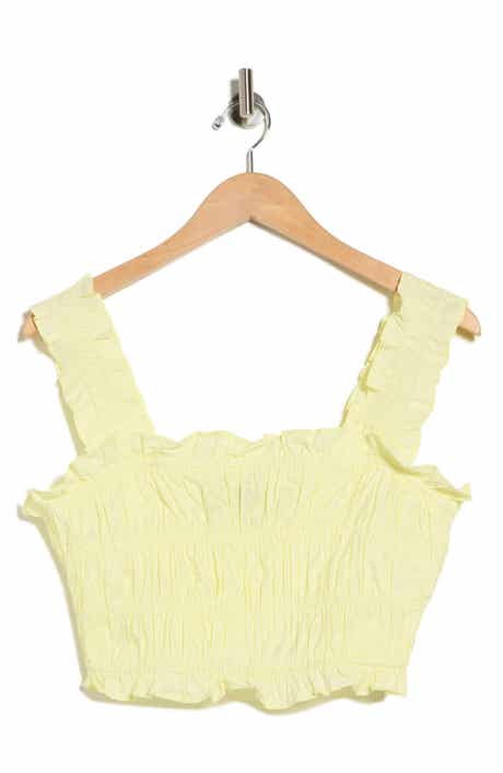 maje Lunnala Smocked Crop Top