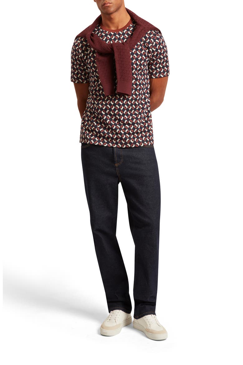 Neeriss Mercerised Cotton T-Shirt, Alternate, color, MAROON