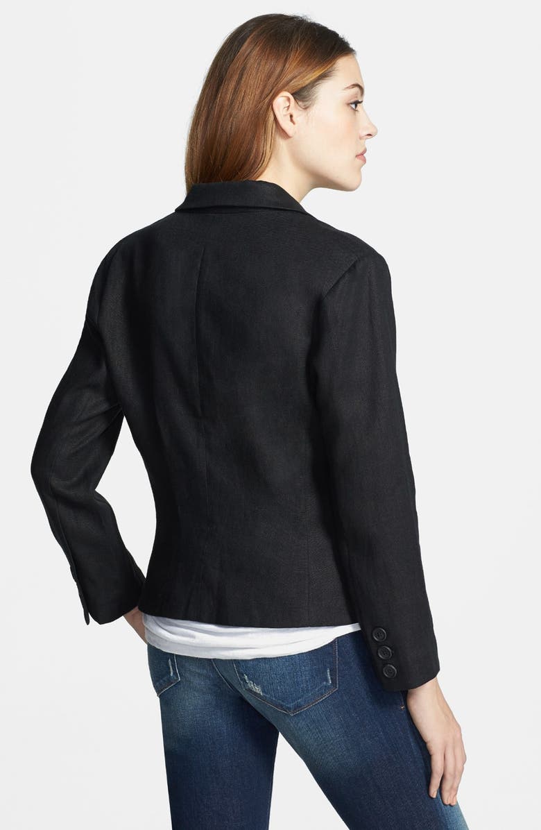 Olivia Moon Three Quarter Sleeve Linen Blazer, Alternate, color, 