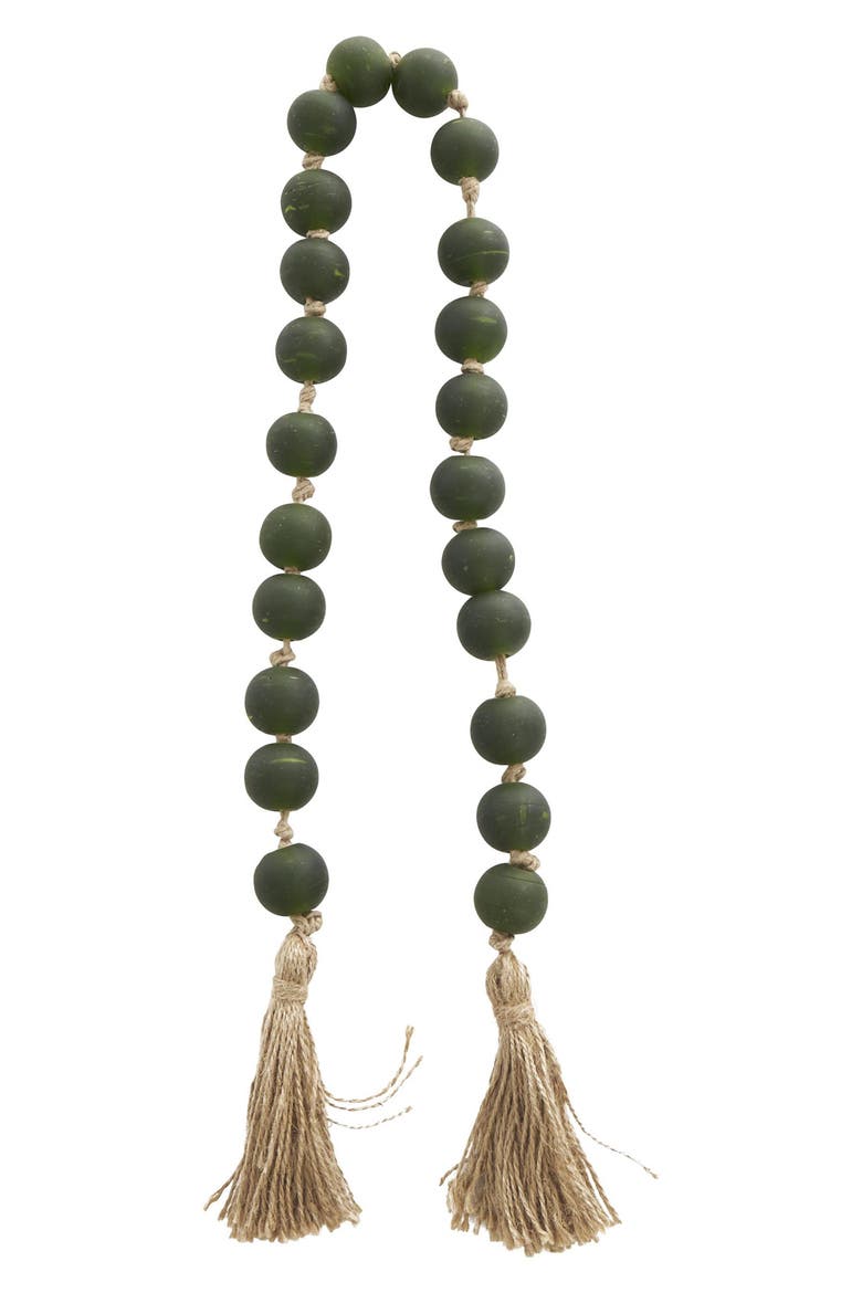 Bohemian Glass Beaded Tassel Garland, Alternate, color, GREEN