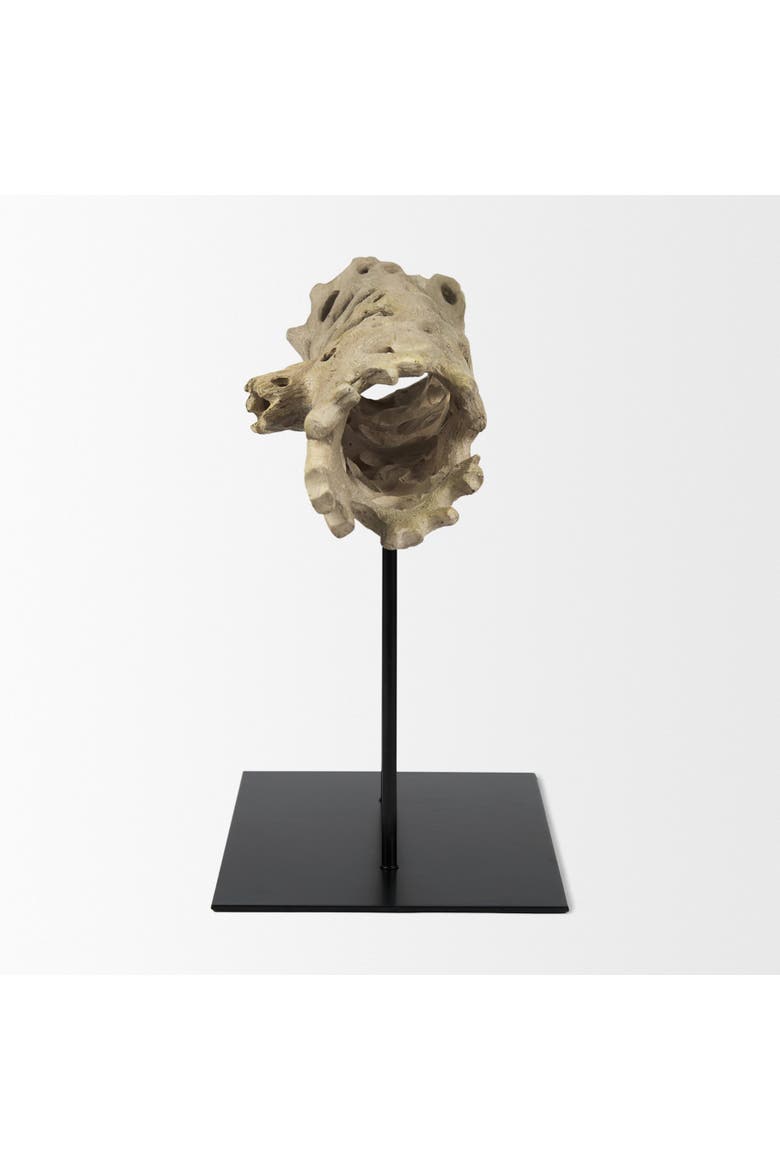 Dwell Cholla Wood Resin Decorative Object, Alternate, color, Brown